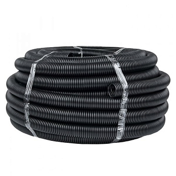 EKF PROxima Труба гофр. ПНД Plast с зондом d40мм (25м.) черная