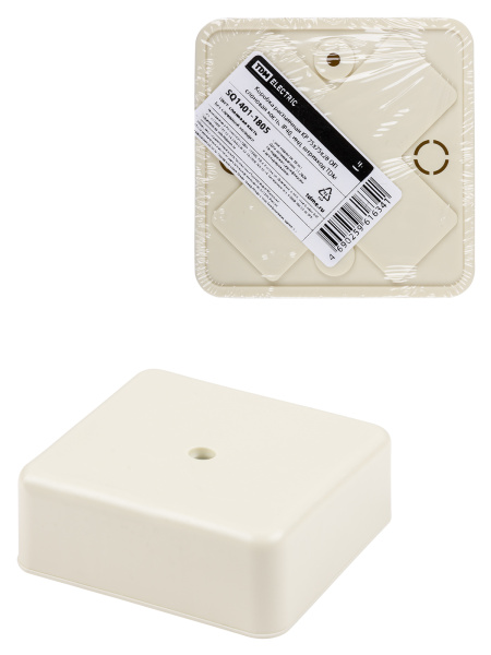 TDM Коробка распаячная КР 75х75х28 ОП, сл. кость, IP40, инд. штрихкод SQ1401-1805