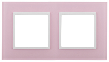 ЭРА 14-5102-30 Elegance Розовый/белый Стекло Рамка 2-ая
