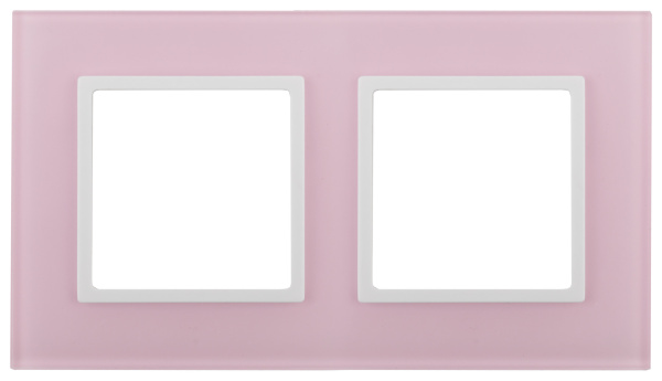 ЭРА 14-5102-30 Elegance Розовый/белый Стекло Рамка 2-ая