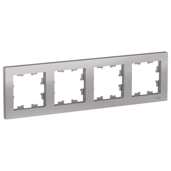 Systeme Electric AtlasDesign Алюминий Рамка 4-ая, универсальная