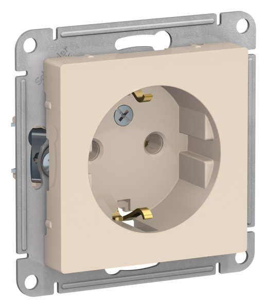 Купить Systeme Electric AtlasDesign Беж Розетка с/з, 16А, механизм