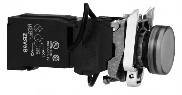 Купить SE Зеленая Лампа сигнальная , встроеный LED, 400 VAC, монолитная XB5AV5B3