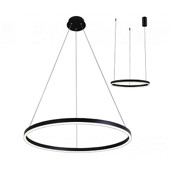 Kink Light 08213,19A(3000K) Подвес Тор черный d60 h150 Led 36W (3000K) 2 типа крепления