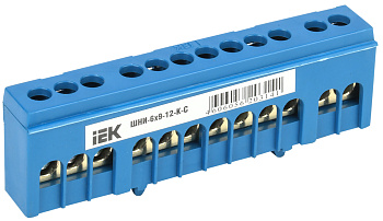 IEK Шина N ноль в корп изол на DIN-рейку ШНИ-6х9-12-К-С