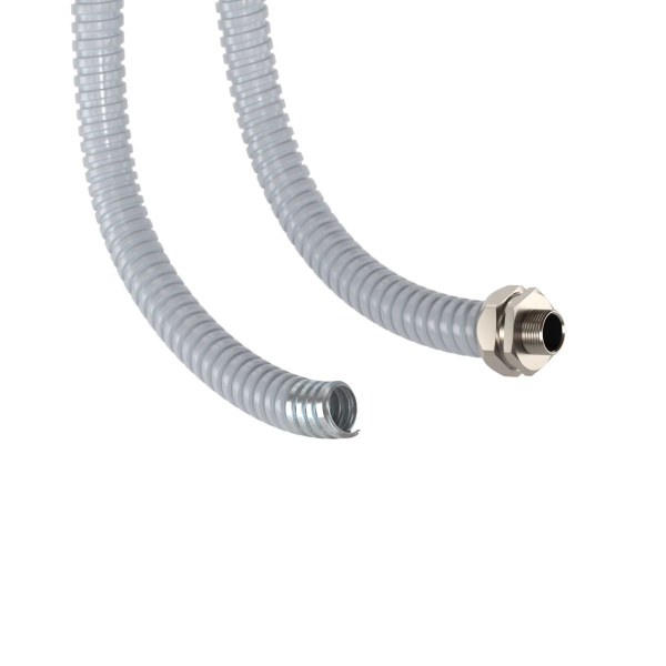 Купить DKC Металлорукав DN 20мм в герметичной ПВХ изоляции, Dвн 20,5 мм, Dнар 25,5, 50 м, цвет серый