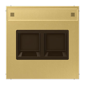 JUNG Плата (фиксация защёлкиванием) для одного модуля с полем для надписи металл латунь Classic ME1969-2NAWEC