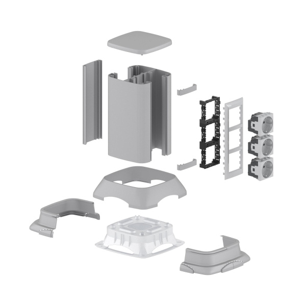 Купить DKC Миниколонна алюминиевая, 0.25м, цвет темно-серебристый металлик