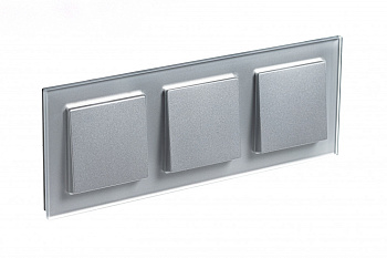 Systeme Electric AtlasDesign Nature Стекло алюминий Рамка 3-ая