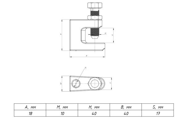 Купить EKF PROxima Струбцина монтажная М10