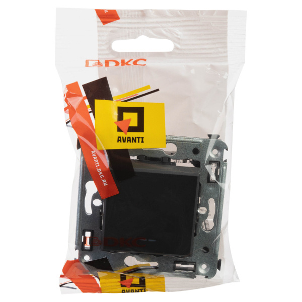 Купить DKC Переключатель одноклавишный в стену, "Avanti", "Черный матовый"