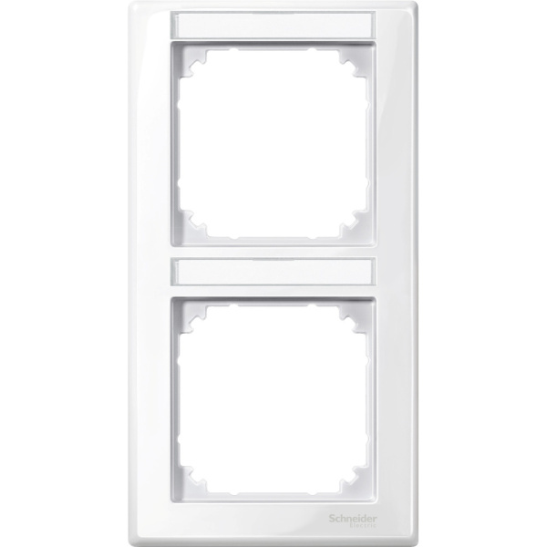 SE Merten SM M-Smart Полярно-Бел Рамка 2-ая с полем для надписи вертикальная (MTN470219)