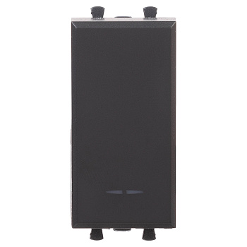 DKC Переключатель модульный, "Avanti", "Черный матовый", 1 модуль