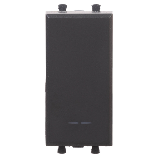 DKC Переключатель модульный, "Avanti", "Черный матовый", 1 модуль