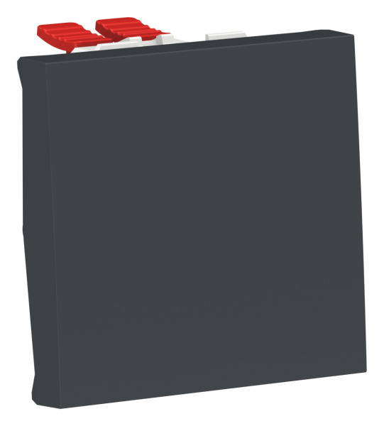 Купить SE Unica Modular Антрацит Переключатель 1-клавишный, перекрестный, сх. 7, 10 AX, 250В, 2 модуля NU320554