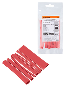 TDM Набор трубок термоусаживаемых, клеевых "Моноцвет-диапазон, красный" SQ0548-2301