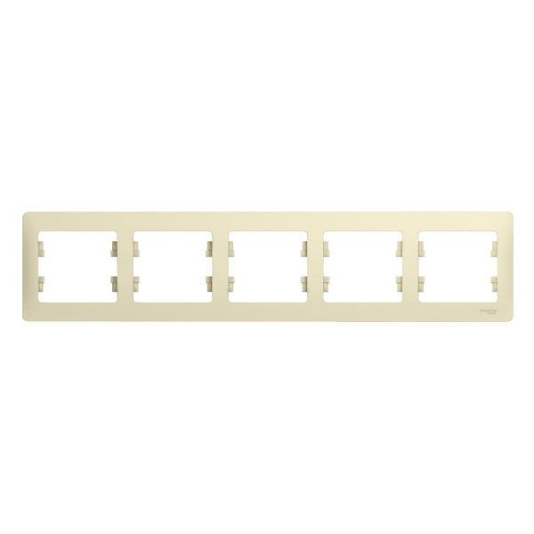 Systeme Electric Glossa Беж Рамка 5-ая, горизонтальная