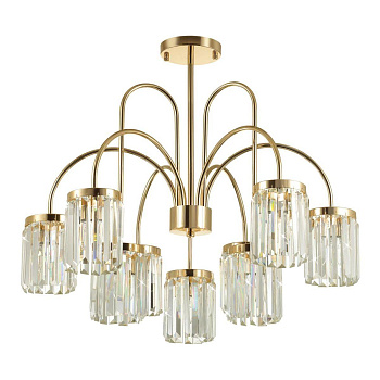 Odeon Light 4987/9C CLASSIC ODL22 449 золотой/хрусталь Люстра потолочная E14 9*40W VASSA