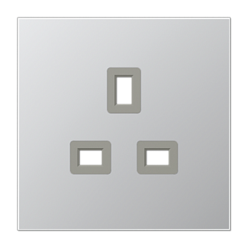 JUNG Накладка розетки БС 13А алюминий BS2521ALPL