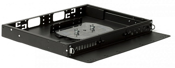 Hyperline FO-19V-1U-3xSLT-W130H30-24UN-BK Бокс оптический универсальный 19" выдвижной, с полкой, от 8 до 24 портов (SC, duplex LC, ST, FC), со сплайс 401216