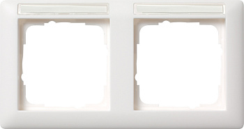Gira Standard 55 Бел матовый Рамка 2-я гориз с полем для надписи 109227