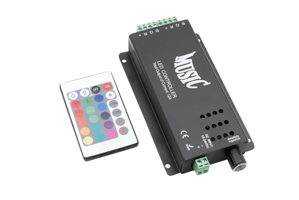 SWG LED RGB аудиоконтроллер Music 12 Вольт 120Вт IR-RGB-12A-music