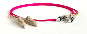 Hyperline FC-D2-504-LC/PR-ST/PR-H-15M-LSZH-MG Патч-корд волоконно-оптический (шнур) MM 50/125(OM4), LC-ST, duplex, LSZH, 15 м 247756