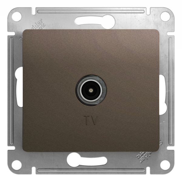 SE Glossa Шоколад Розетка TV проходная 4DB GSL000892