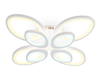 Ambrella Потолочный светодиодный светильник с пультом FA4179/4+4 WH белый 3000+6400K/4200K/6400+3000K 134W 620*620*120 (ПДУ ИК)