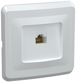 IEK VEGA РК10-ВБ Розетка 1-ая комп. RJ45 Cat5e ВЕГА белый