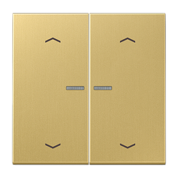 JUNG Клавиша для KNX кнопки, 2 группы, с окошком и символами "стрелки" металл латунь Classic ME102KO5PC