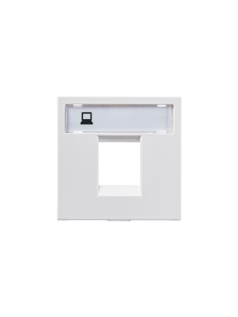 Купить ABB NIE Zenit Бел Накладка 1-я телеф/комп розетки (для суп.2017.2,2017.3,2018,2018.5,2018.6,2018.8) 2CLA221810N1101