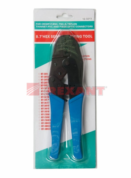 Купить Кримпер для обжима F и BNC Разъемов RG-59, RG-58, RG-62, RG-174, F.O. (ht-301 G) Rexant 12-3213