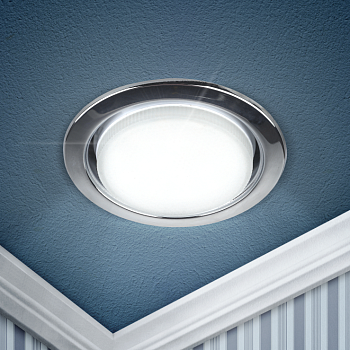 ЭРА KL35 CН-10 /1 Светильник под лампу Gx53,220V, 13W,хром (упаковка 10 шт) (10/100/2400)