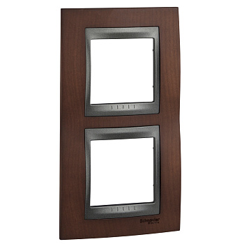 SE Unica Top Табак Графит Рамка 2-ая вертикальная MGU66.004V.2M4