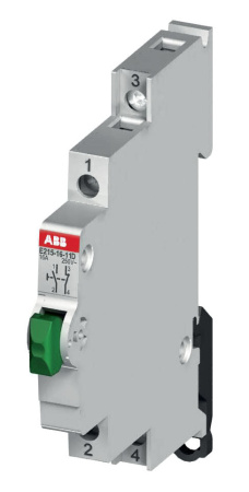 ABB E215-16-11D Кнопка без подсветки зеленая на DIN-рейку 2CCA703152R0001