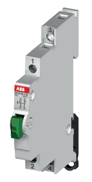 ABB E215-16-11D Кнопка без подсветки зеленая на DIN-рейку 2CCA703152R0001 ABB E215-16-11D Кнопка без подсветки зеленая на DIN-рейку 2CCA703152R0001