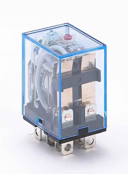 DEKraft Промежуточное реле 2 конт. с инд. LED 10А 12В AC ПР- 23202DEK