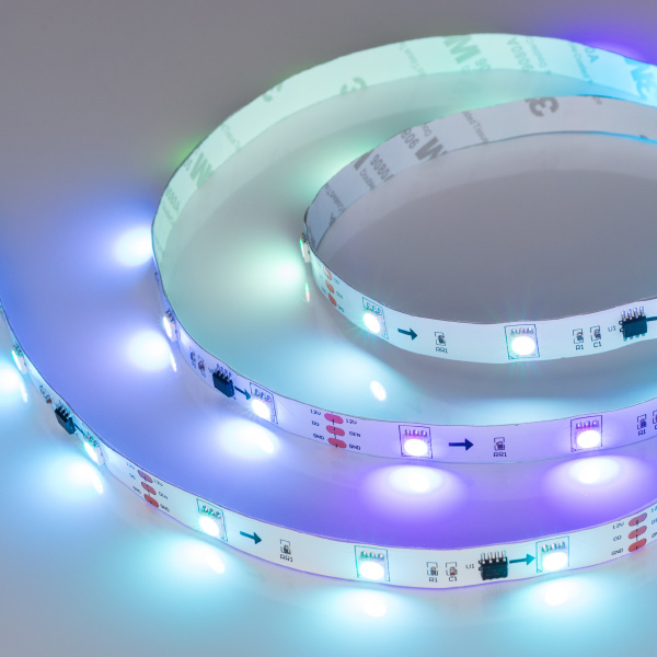 Купить Arlight Светодиодная лента SPI-5000-5060-30 12V Cx3 RGB (10mm, 7.2W/m, IP20) (Открытый, IP20) 026368(1)