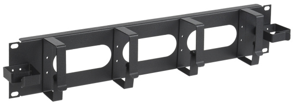 IEK ITK Кабельный органайзер 2U 2 боковых горизонт. и 4 вертик. кольца, черный CO05-2M6R
