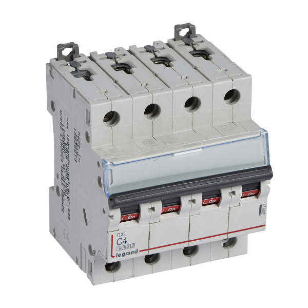 Legrand DX3 6000 Автоматический выключатель 10кА 4P 400В 4А 4 мод (С) 407923
