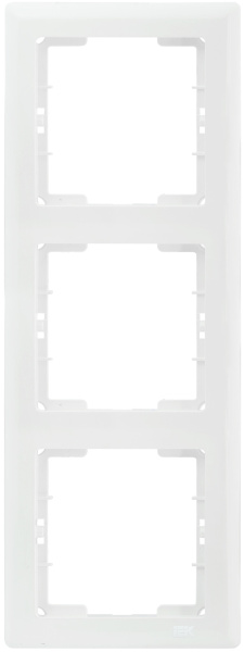 IEK РB-3-ББ Рамка 3 мест. верт. BOLERO белый EMB31-K01