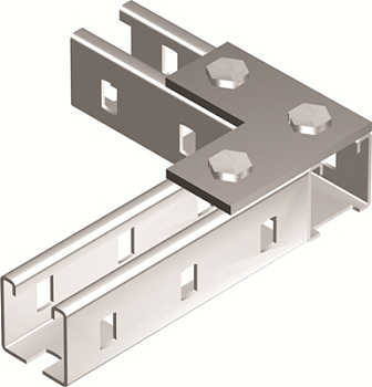 DKC Пластина соединительная L-обр., длина 90х90 мм, 3отв., горячеоцинкованная