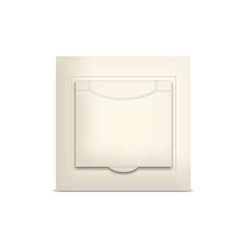 UNIVersal "Севиль" Розетка "Слоновая кость" с/з с крышкой Б-С0029