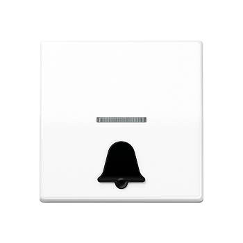 JUNG Клавиша для выключателя с символом "звонок" белая AS591K1KO5WW