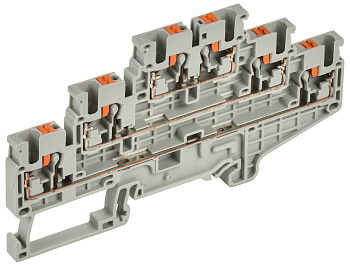 IEK Колодка клеммная CP-ML 3 ур. 2,5мм2 серая