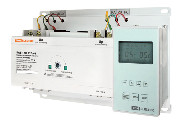 TDM Блок автоматического ввода резерва БАВР 4П 125/63А SQ0743-0009