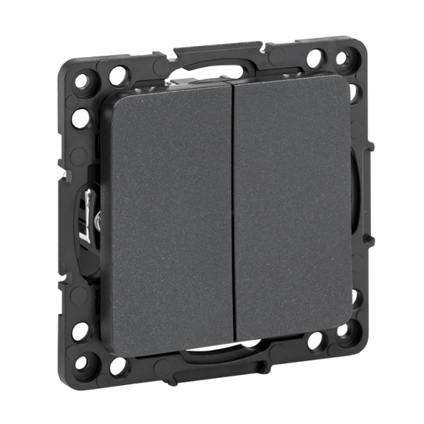 Купить EKF PROxima Стокгольм Черный Выключатель 2-кл, 10А