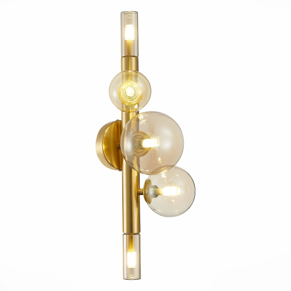 ST Luce SL1509.201.05 Светильник настенный Золотистый/Коньячный G9 5*5W