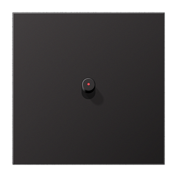 JUNG Центральная плата, 1 пост, 1 тумблер, цилиндр c окошком металл Dark серия LS AL12-0KODR01